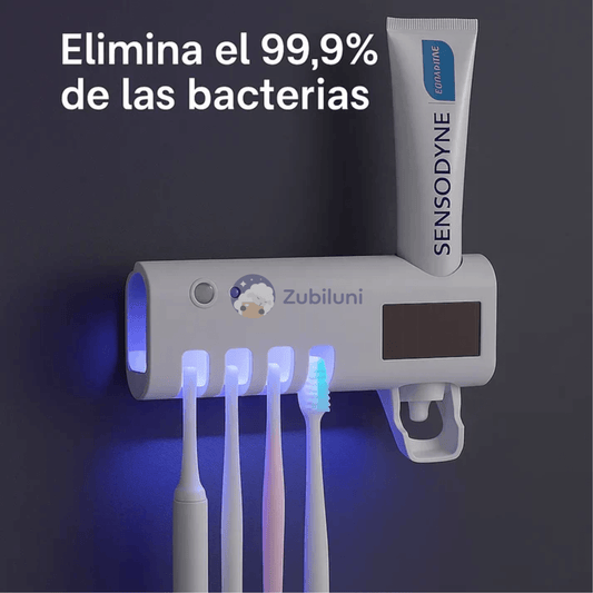 Porta Cepillos Dental con Esterilizador y Dispensador Automático